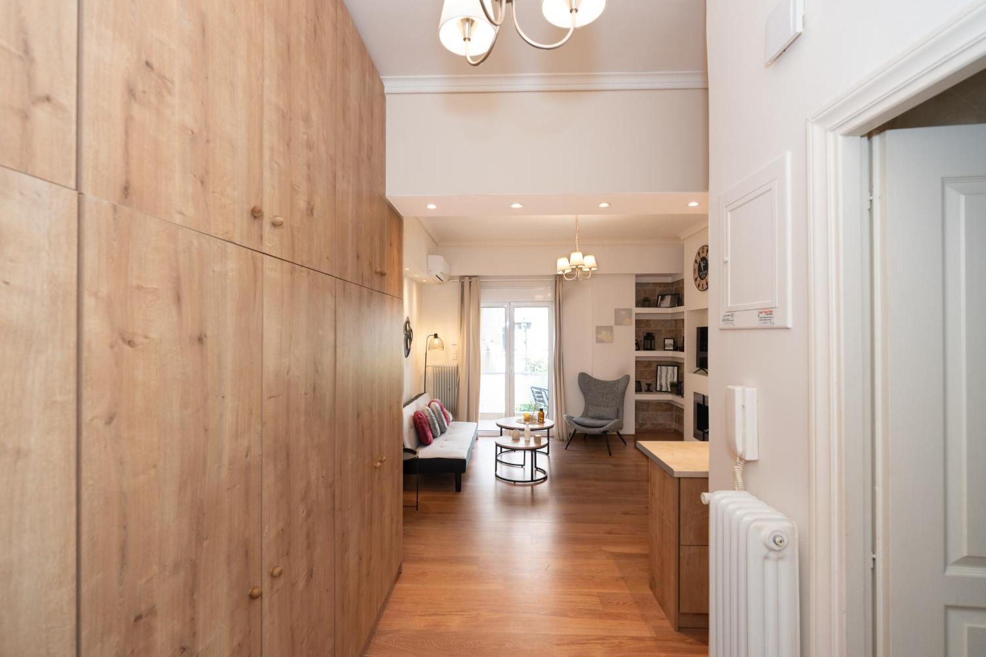Contemporary Made Of Wood And Stone. Apartment