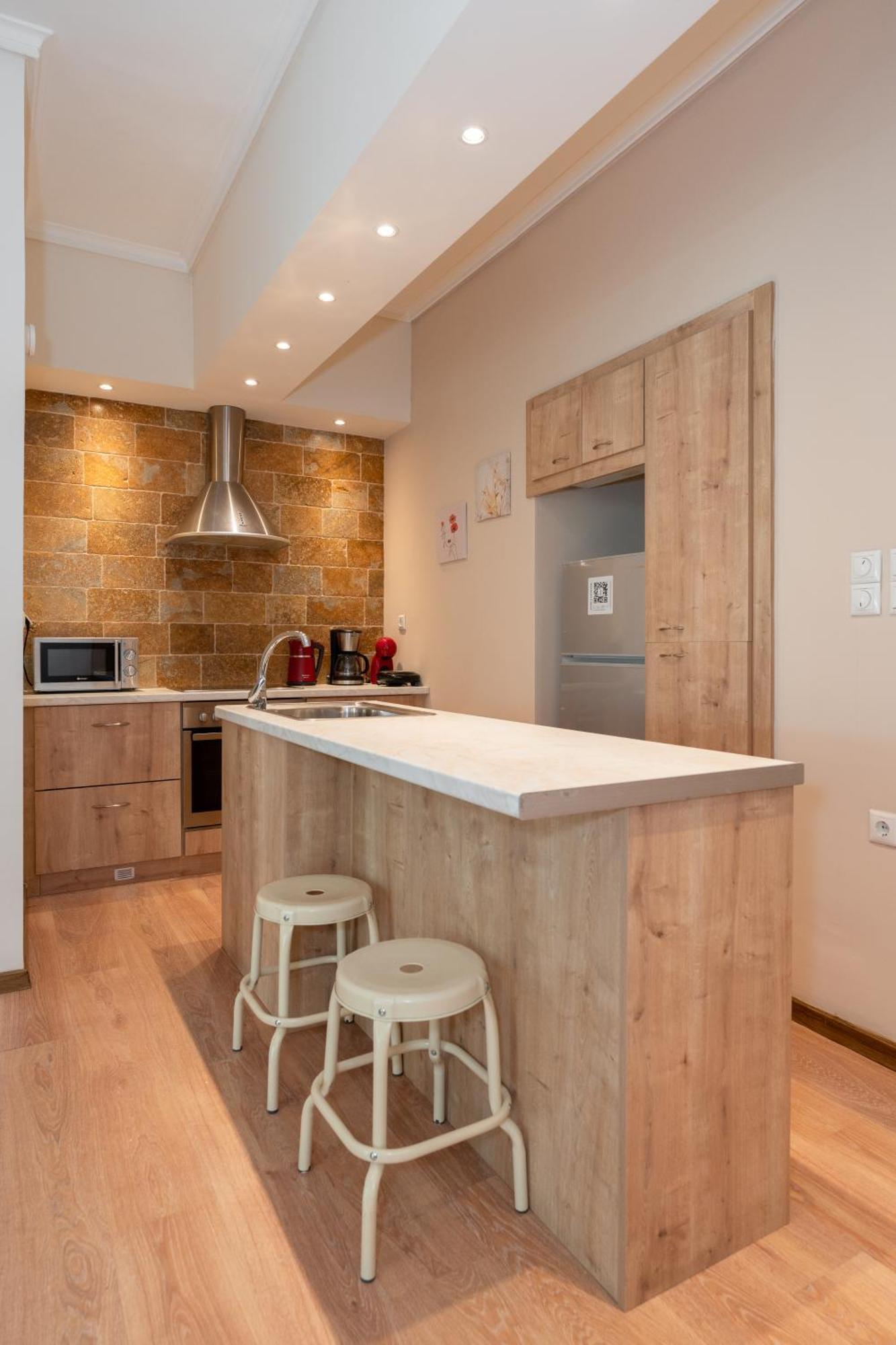 Apartment Contemporary Made Of Wood And Stone. Athens