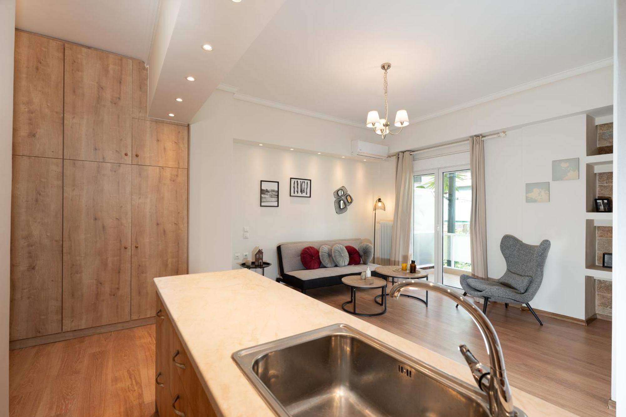 Apartment Contemporary Made Of Wood And Stone. *